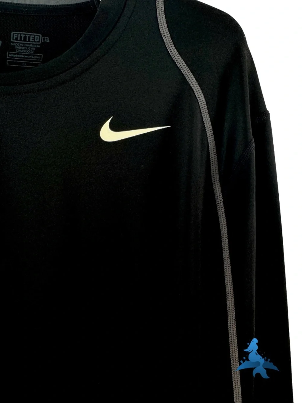1292 Nike Pro Long Sleeve Compression Shirt Dri-Fit Fitted – L – Black